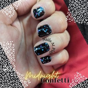 5 for $15 Nail Wraps- Midnight Confetti